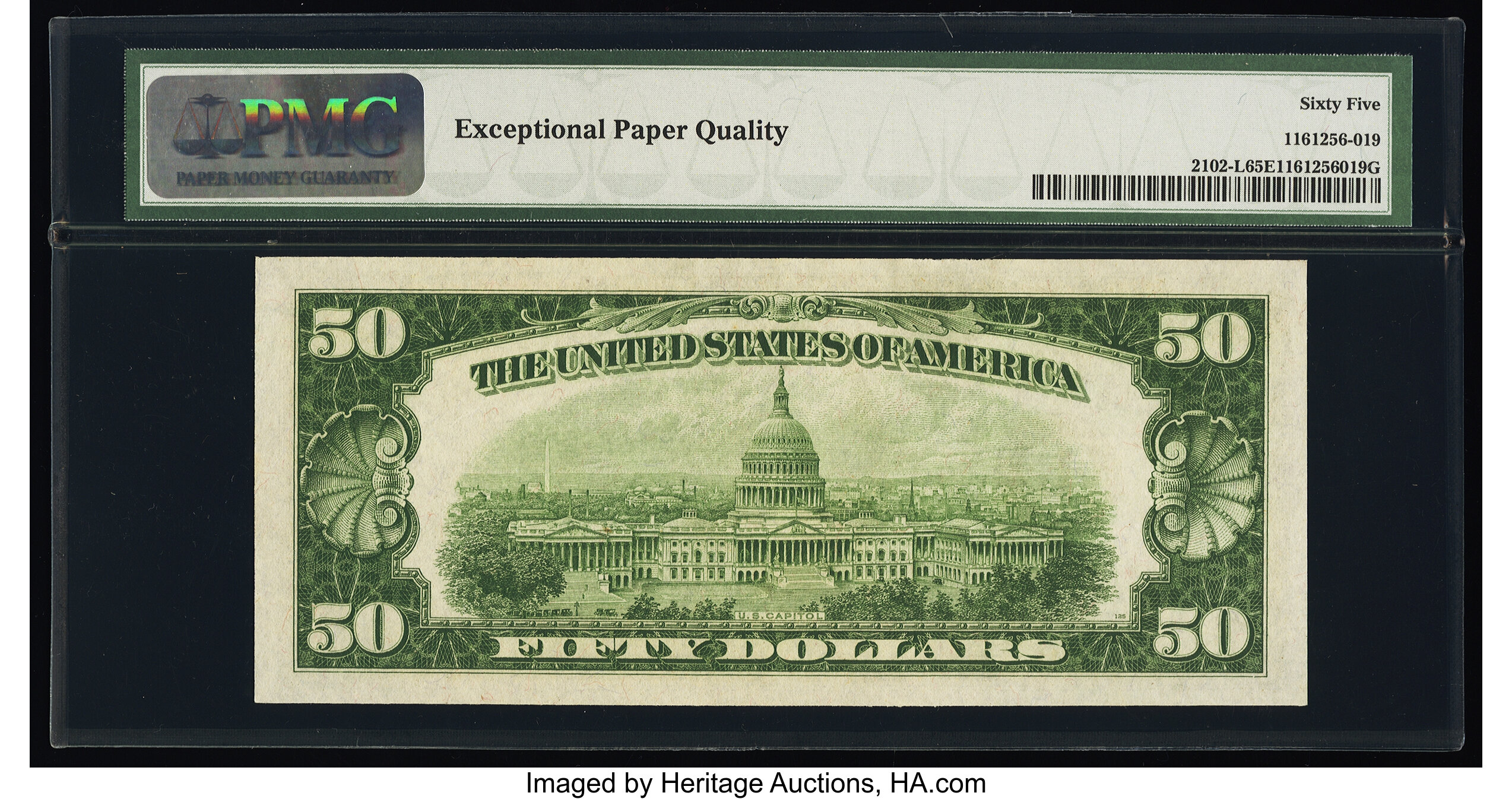 image for: Fr. 2102-L $50 1934 Federal Reserve Note. PMG Gem Uncirculated 65 EPQ....