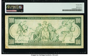 image for: Fr. 1128 $100 1914 Federal Reserve Note PMG Very Fine 25....