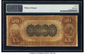 image for: Columbus, OH - $20 1882 Brown Back Fr. 501 The Ohio National Bank Ch. # 5065 PMG Fine 12....