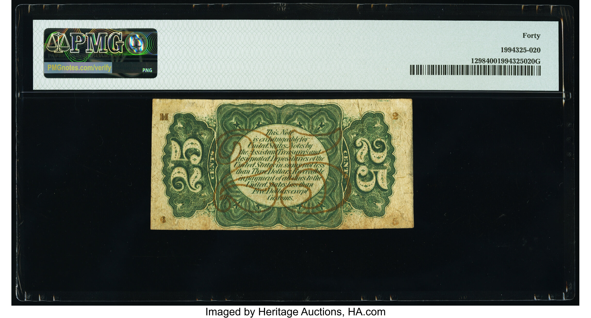 image for: Fr. 1298 25¢ Third Issue PMG Extremely Fine 40....
