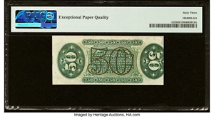 image for: Fr. 1332 50¢ Third Issue Spinner PMG Choice Uncirculated 63 EPQ....