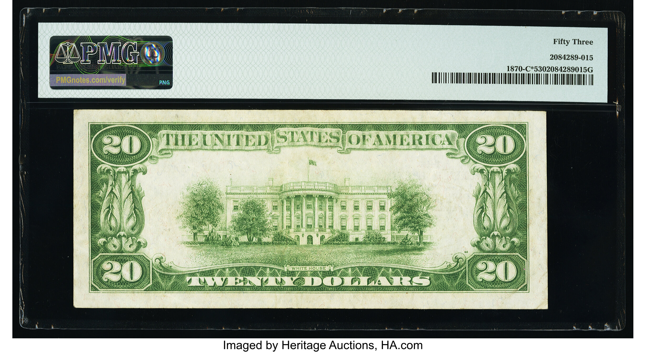image for: Fr. 1870-C* $20 1929 Federal Reserve Bank Star Note. PMG About Uncirculated 53....