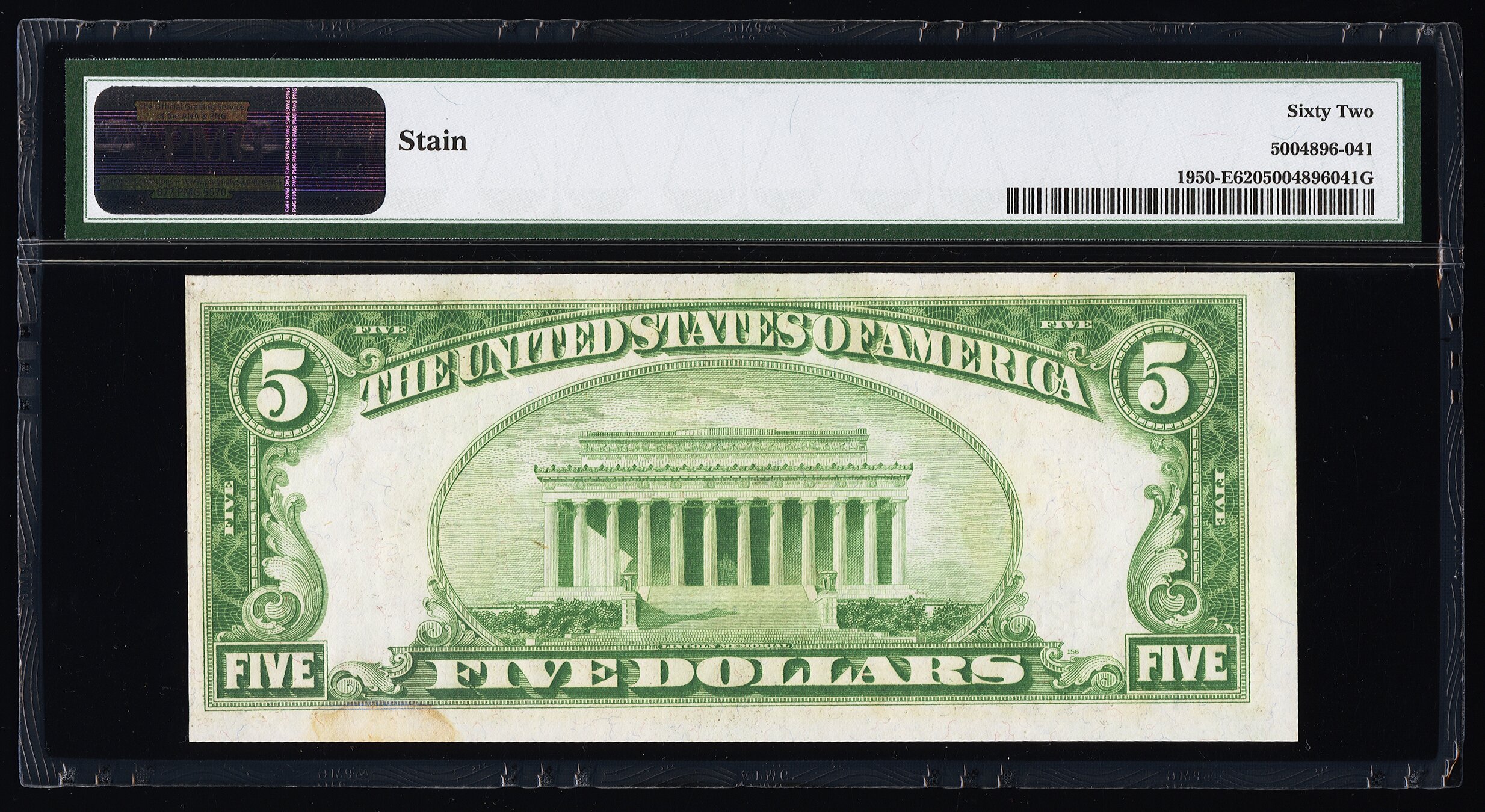 image for: Fr. 1950-E $5 1928 Federal Reserve Note. PMG Uncirculated 62....