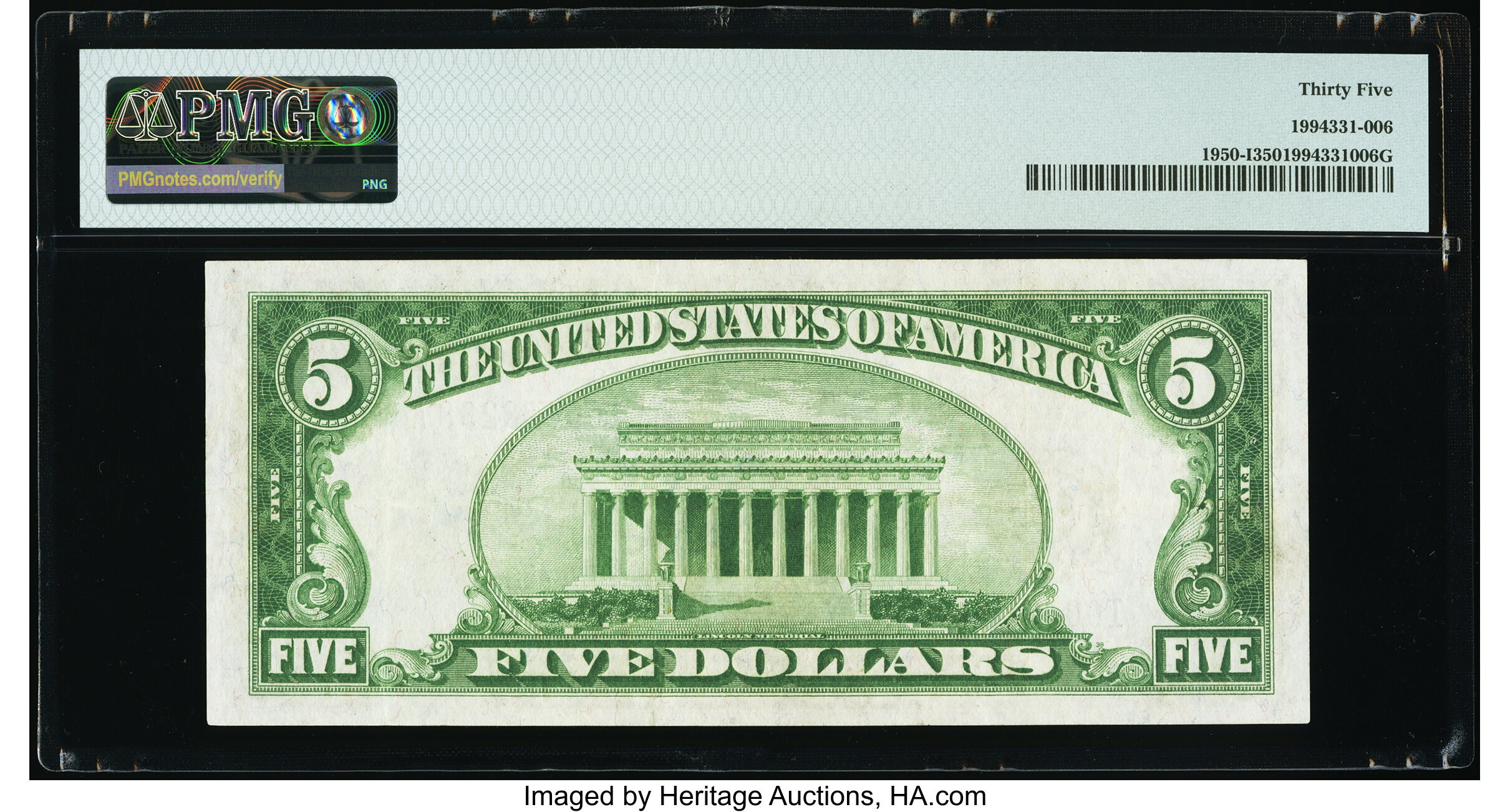 image for: Fr. 1950-I $5 1928 Federal Reserve Note. PMG Choice Very Fine 35....