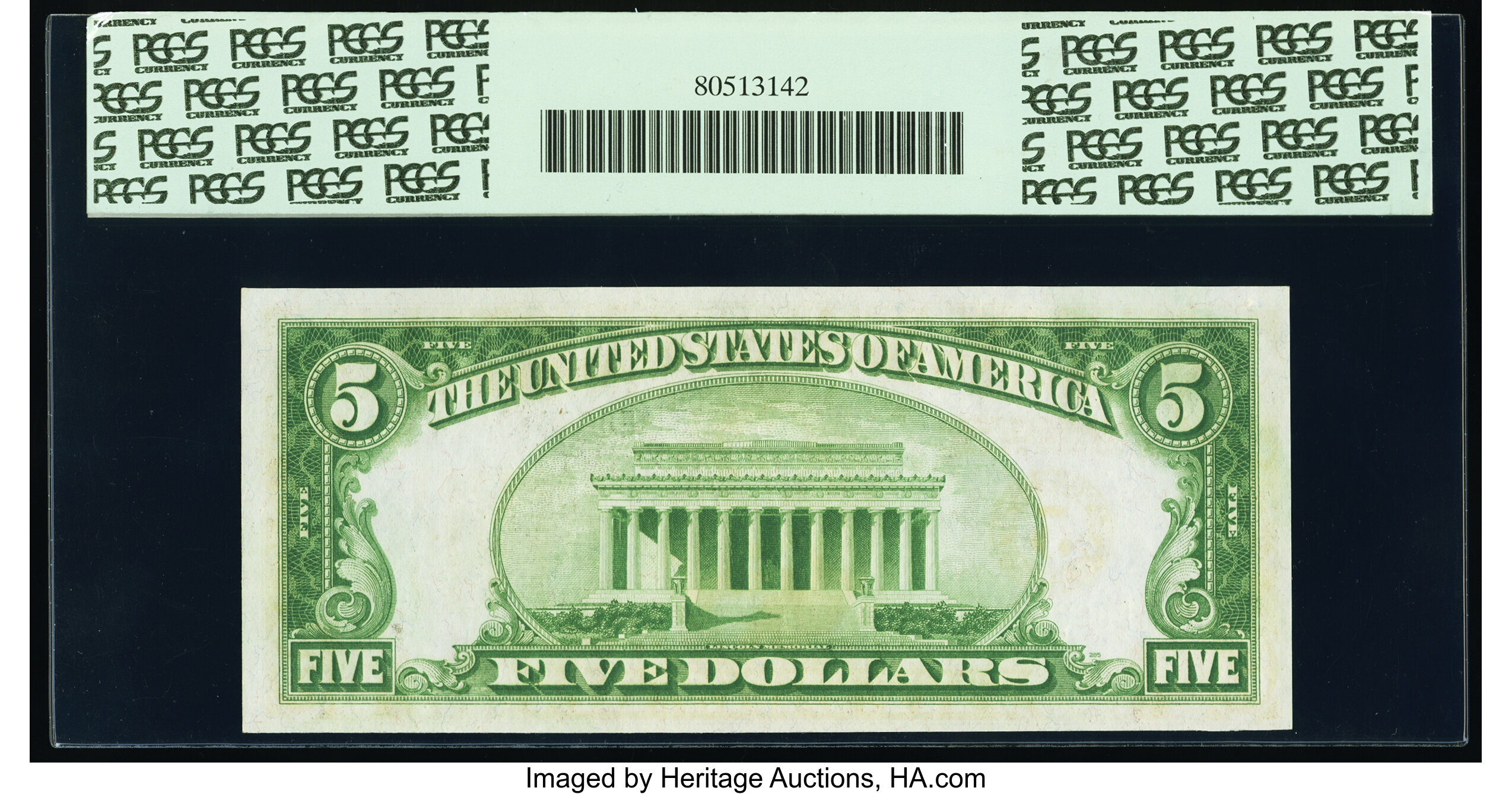 image for: Fr. 1951-E $5 1928A Federal Reserve Note. PCGS Choice New 63PPQ....