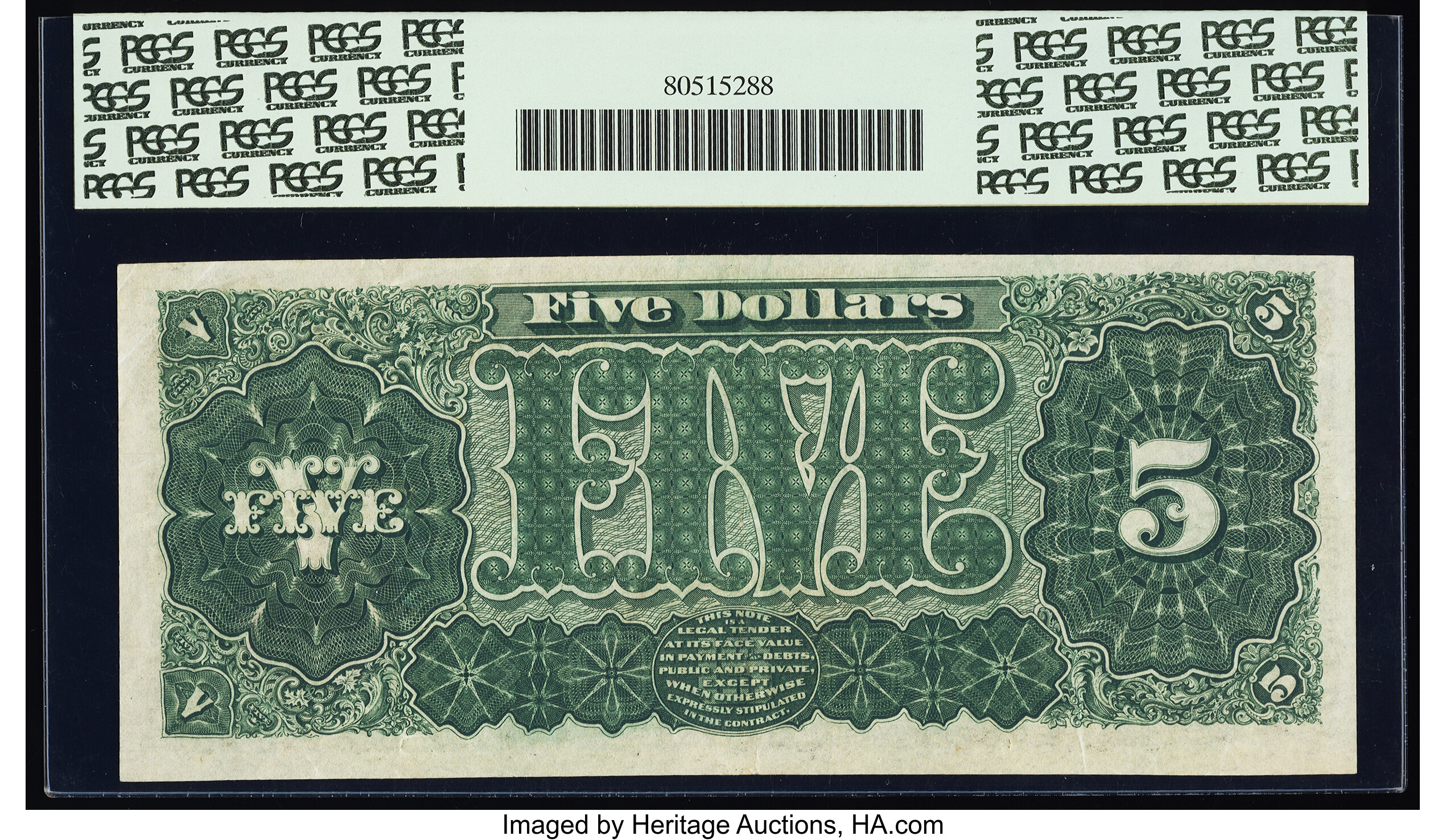 image for: Fr. 362 $5 1891 Treasury Note PCGS Very Fine 35PPQ....