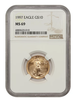 image for: 1997 Gold Eagle $10 NGC MS69