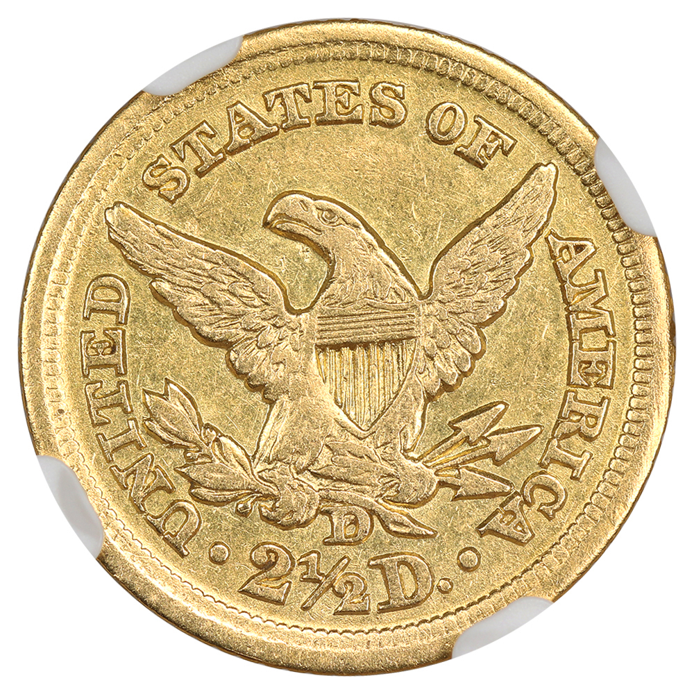 image for: 1853-D $2 1/2 NGC AU55