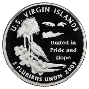 image for: 2009-S U.S. Virgin Islands 25c NGC Proof 69 UCAM (Silver)