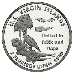 image for: 2009-S U.S. Virgin Islands 25c NGC Proof 69 UCAM (Silver)