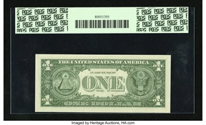 image for: Fr. 1619* $1 1957 Silver Certificate Star. PCGS Superb Gem New 67PPQ....