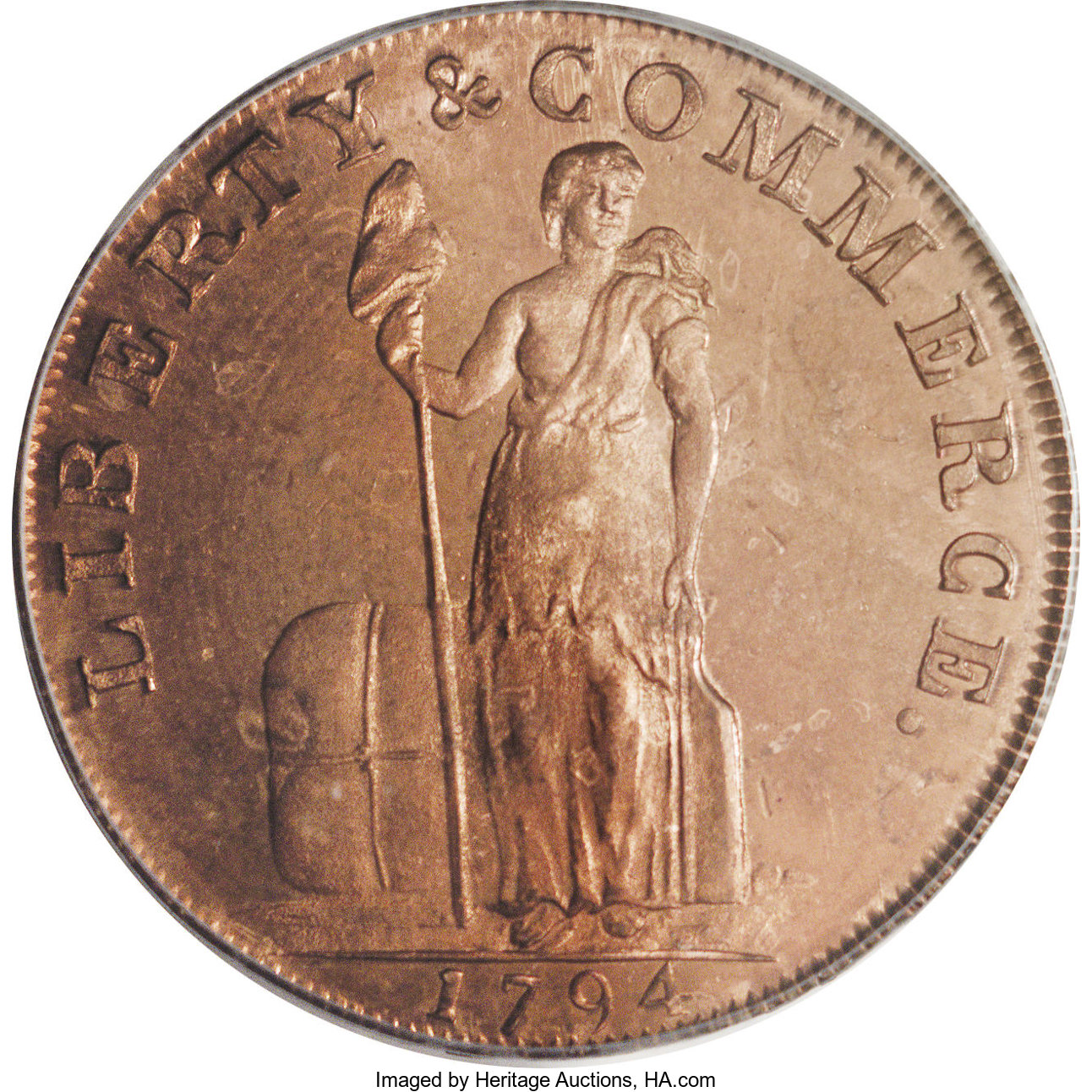 image for: 1794 1C Talbot, Allum & Lee Cent, NEW YORK MS66 Red PCGS....