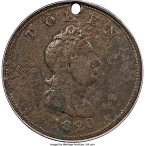 image for: 1820 TOKEN North West VG8 PCGS....