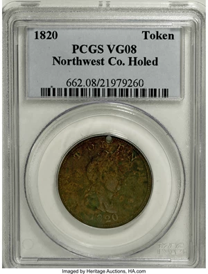 image for: 1820 TOKEN North West VG8 PCGS....