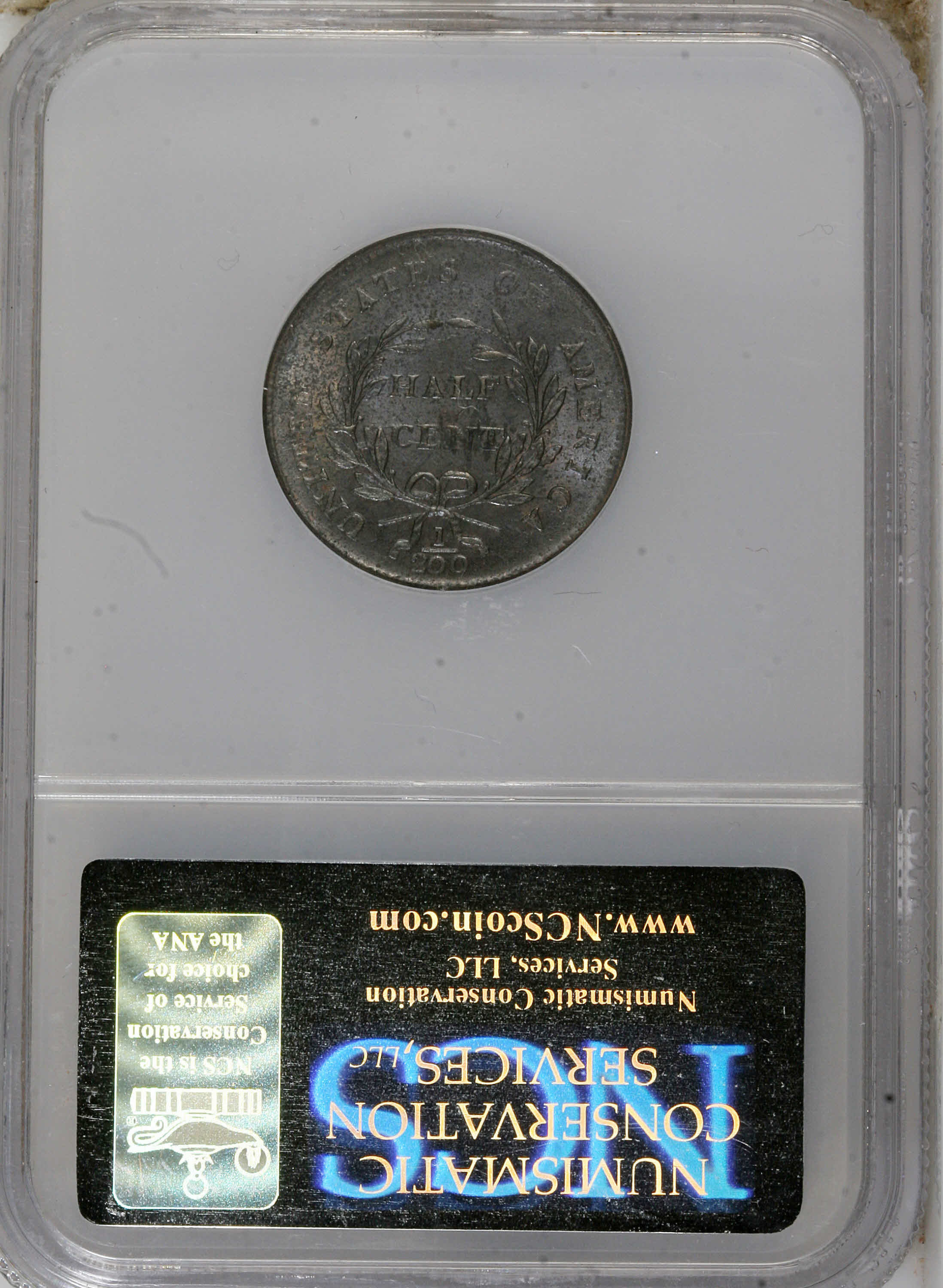 1800 1/2c MS BN MS60 BN thumbnail 2