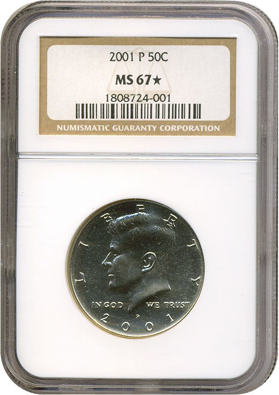 image for: 2001-P 50c  NGC MS67 *Star*