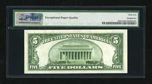 image for: Fr. 1956-C $5 1934 Mule Federal Reserve Note. PMG Gem Uncirculated 65 EPQ....