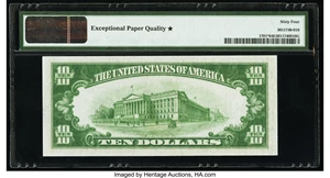 image for: Fr. 1701* $10 1934 Silver Certificate Star. PMG Choice Uncirculated 64 EPQ*....