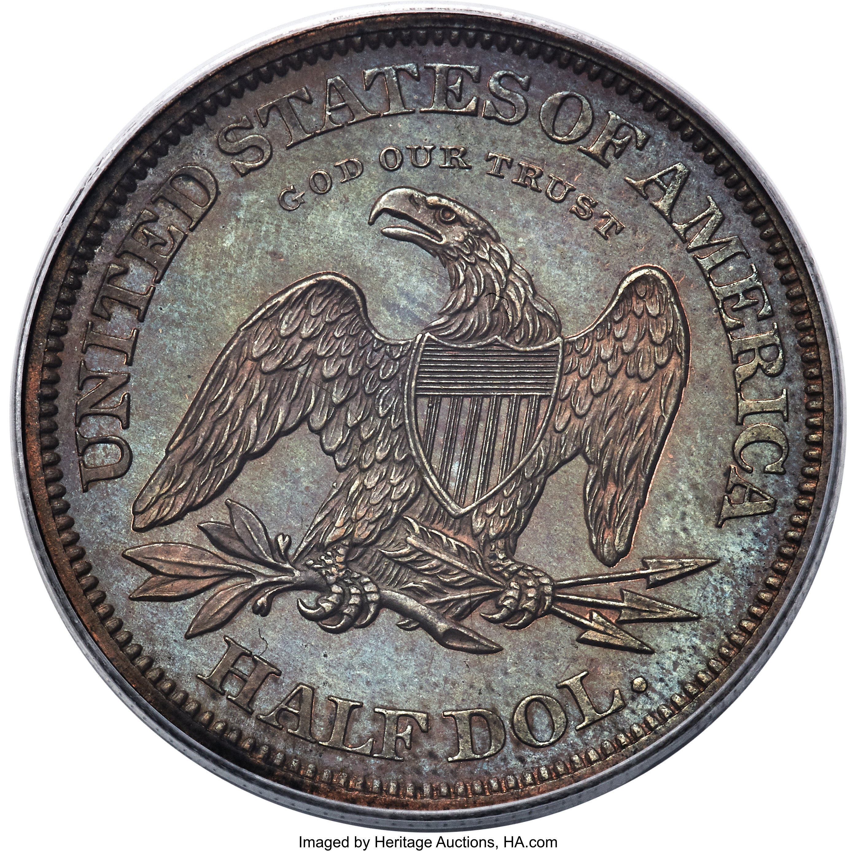 image for: 1862 50C Half Dollar, Judd-296, Pollock-354, High R.6, PR65 Brown PCGS. CAC. Ex: Eliasberg. The obverse is the regular issu...