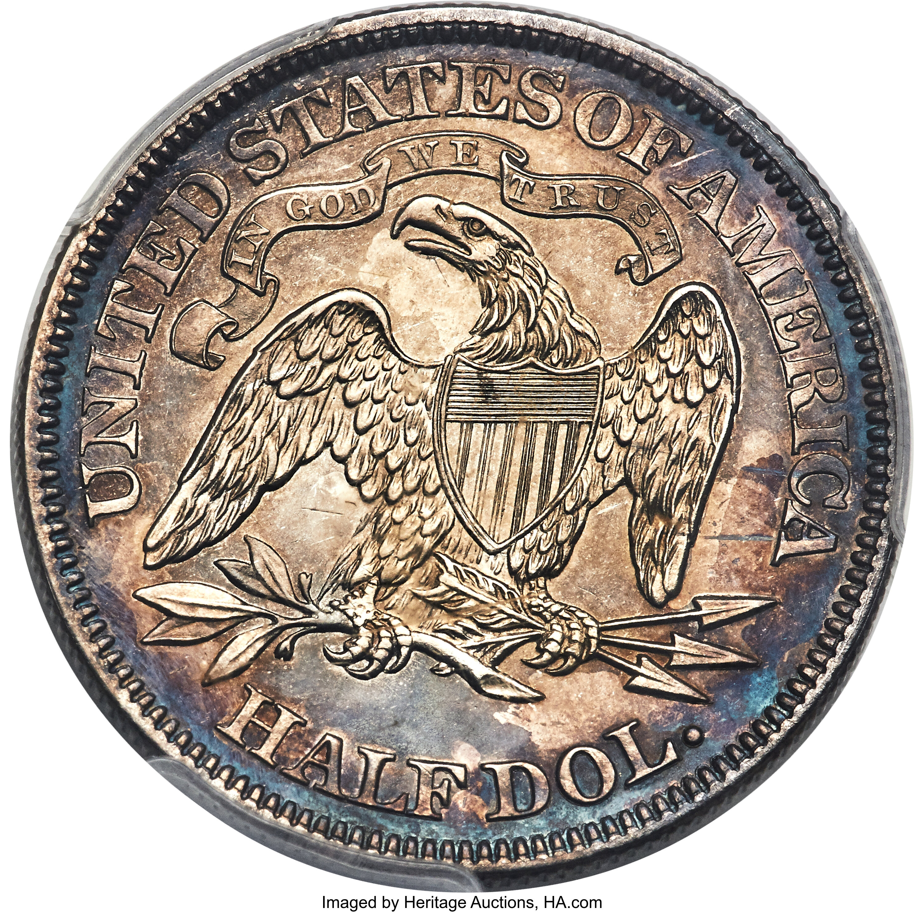 image for: 1865 50C Half Dollar, Judd-429, Pollock-502, Low R.7, PR64 PCGS. The obverse die is the traditional Liberty Seated design a...