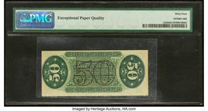 image for: Fr. 1333 50¢ Third Issue Spinner PMG Choice Uncirculated 64 EPQ....