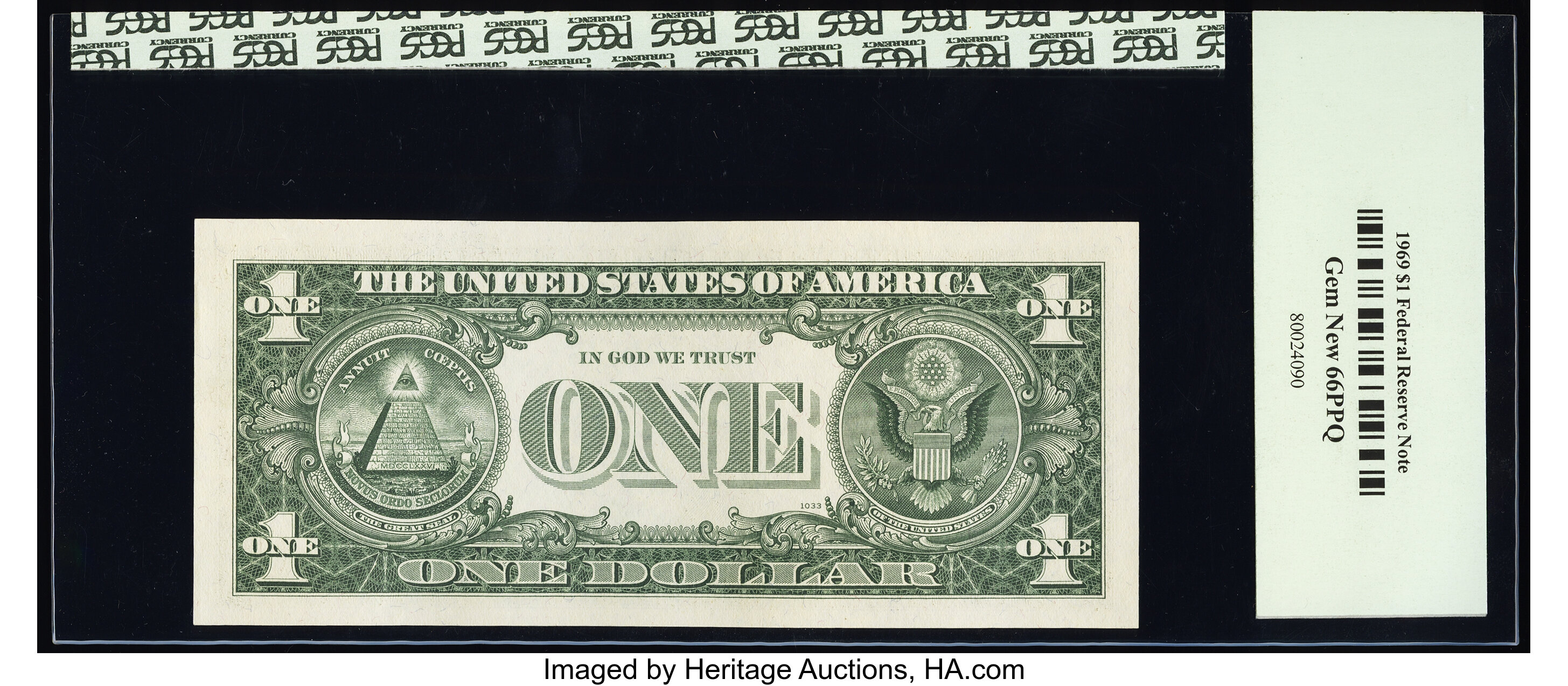 image for: Fr. 1903-C* $1 1969 Federal Reserve Star Note. PCGS Gem New 66PPQ....