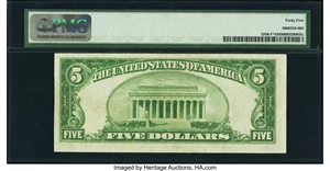 image for: Fr. 1950-F* $5 1928 Federal Reserve Star Note. PMG Choice Extremely Fine 45....