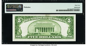 image for: Fr. 1952-I $5 1928B Federal Reserve Note. PMG Choice Uncirculated 64....