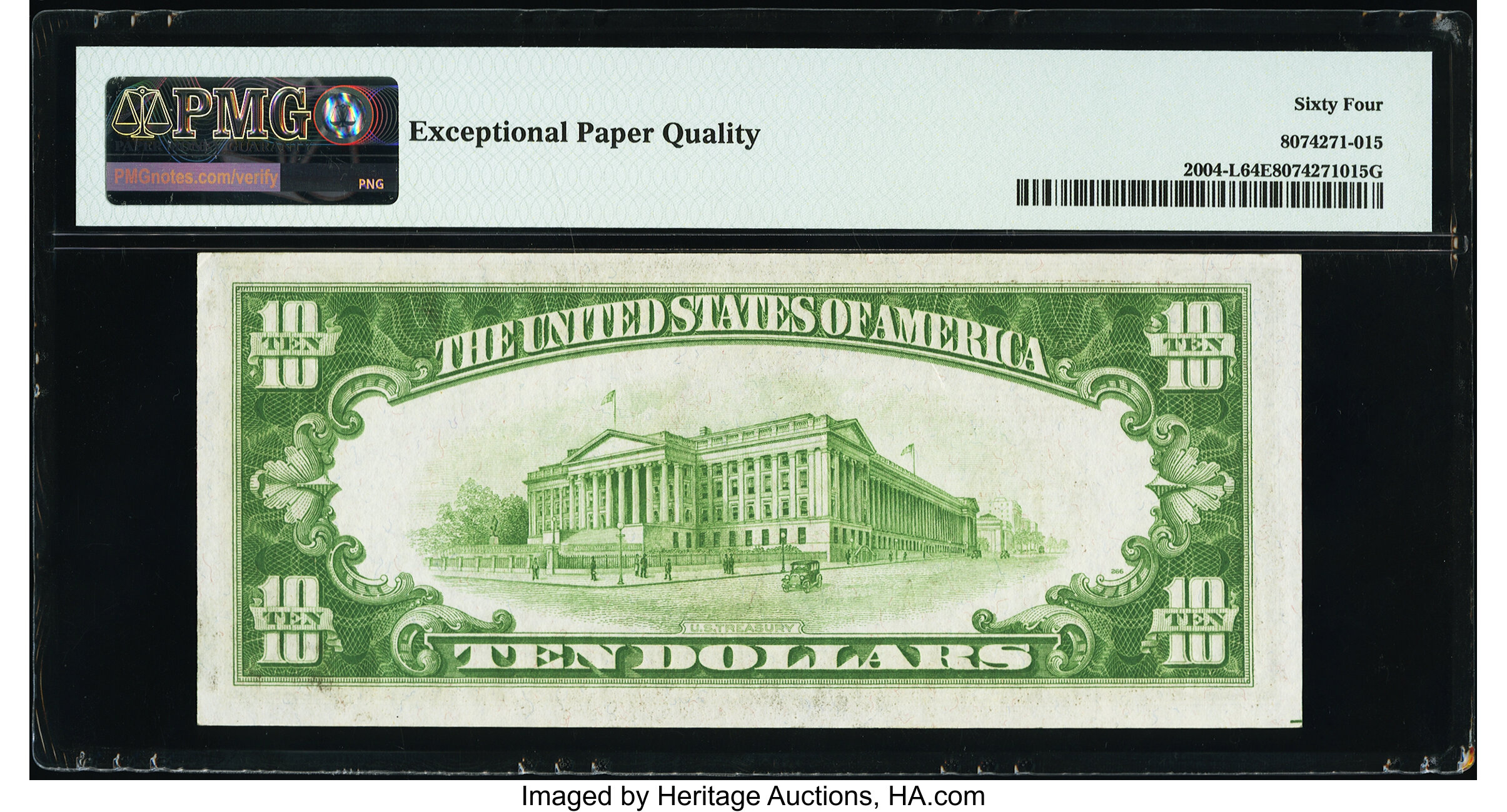 image for: Fr. 2004-L $10 1934 Federal Reserve Note. PMG Choice Uncirculated 64 EPQ....