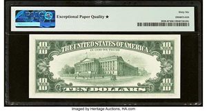 image for: Fr. 2020-B* $10 1969B Federal Reserve Star Note. PMG Gem Uncirculated 66 EPQ*....