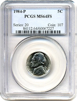 image for: 1984-P 5c PCGS MS64 FS