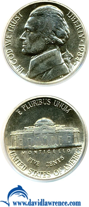 image for: 1984-P 5c PCGS MS64 FS