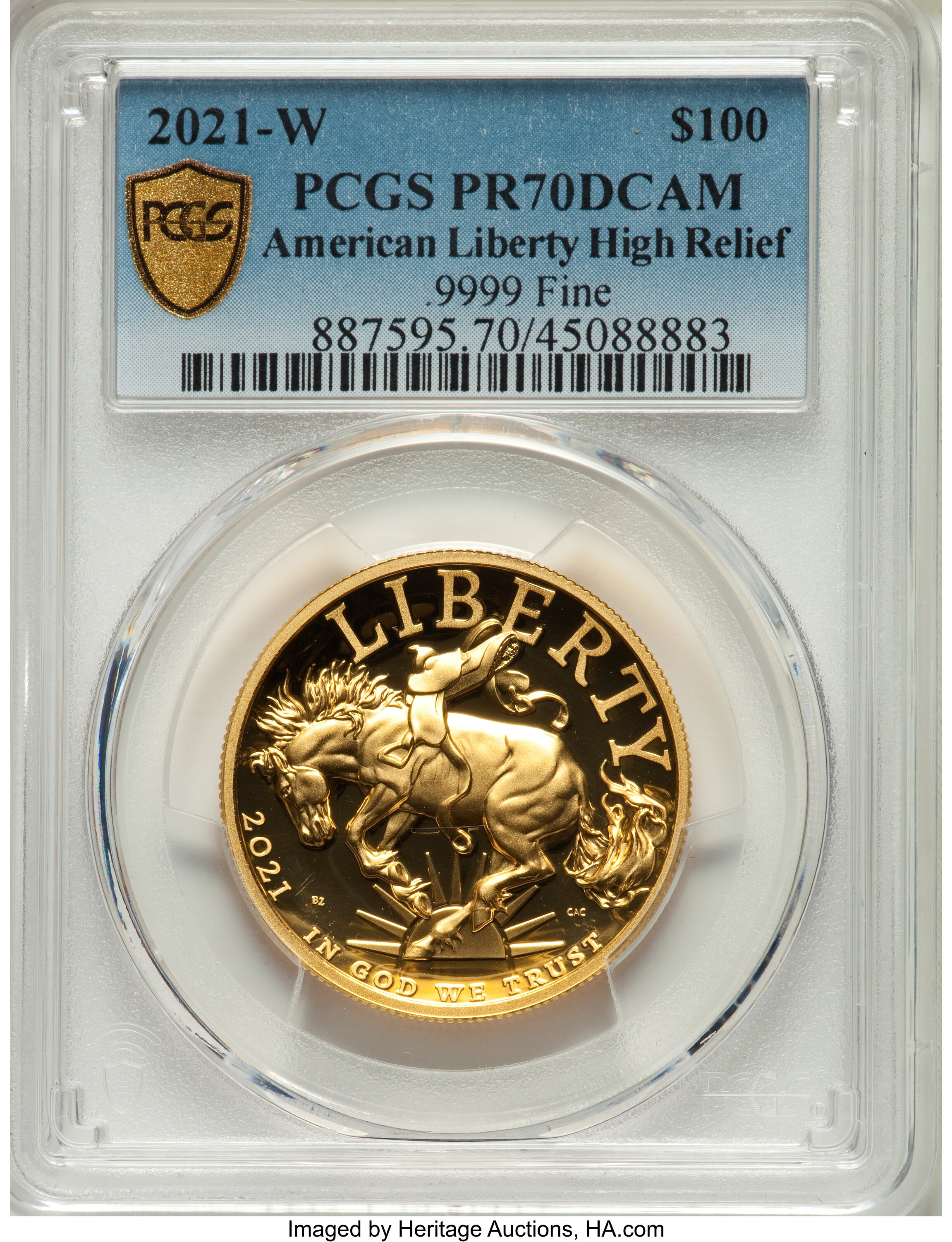 2021 W American Liberty Gold 2017 Present Mustang DCAM Coin