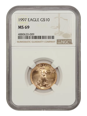image for: 1997 Gold Eagle $10 NGC MS69