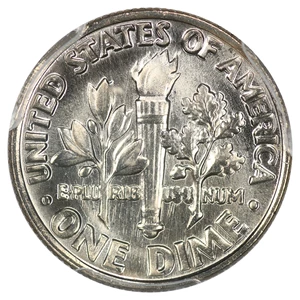 image for: 1982 No P 10c PCGS MS65 FB (Strong Rims)