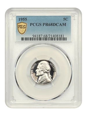 image for: 1955 5c PCGS Proof 68 DCAM