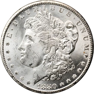 image for: 1880-CC GSA Morgan Silver Dollar. MS-63 (NGC).
