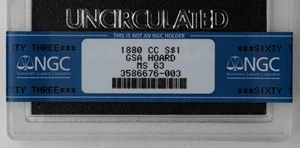 image for: 1880-CC GSA Morgan Silver Dollar. MS-63 (NGC).