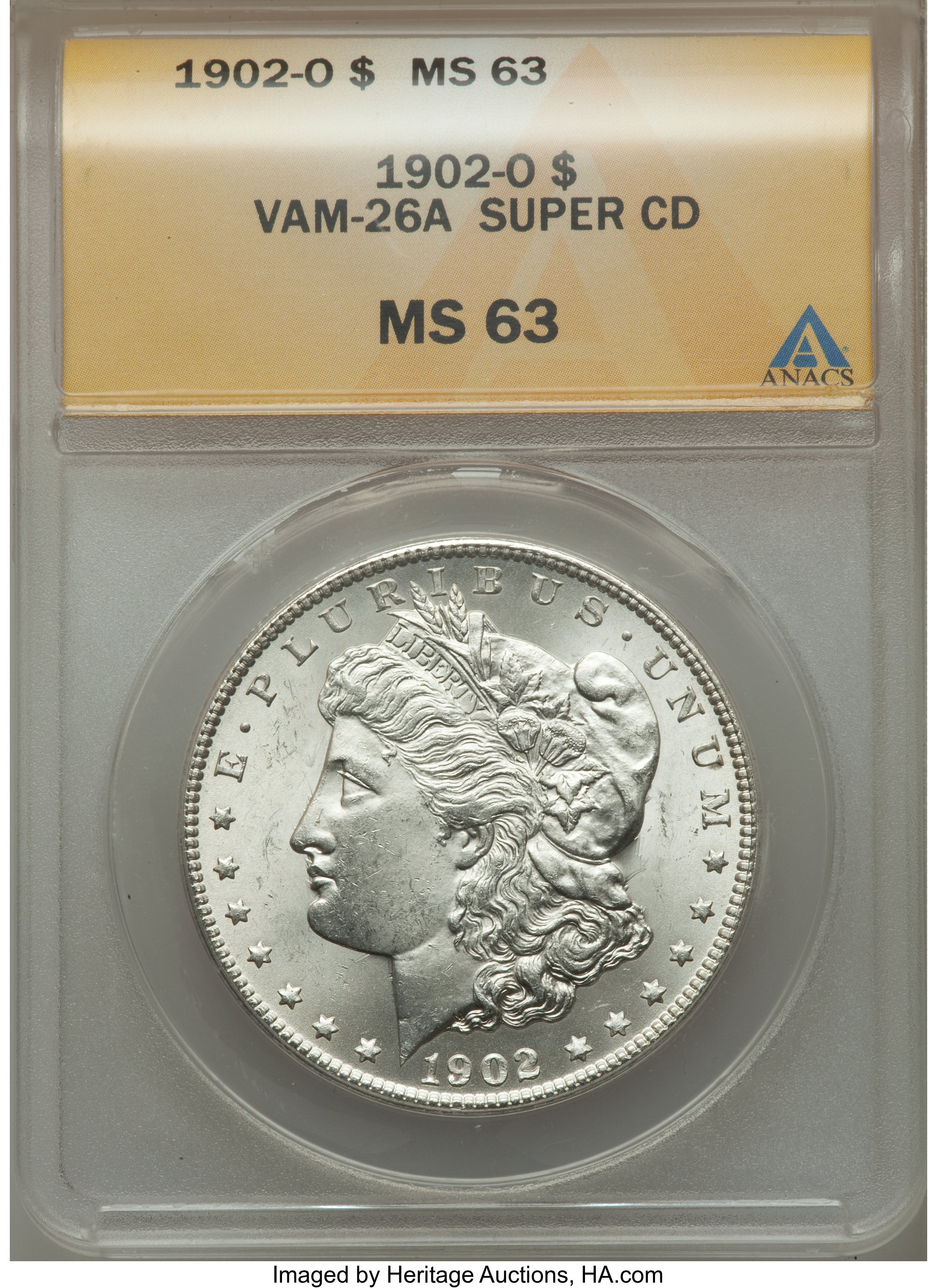 image for: 1902-O $1 MS63 ANACS. VAM-26A....