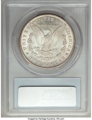 image for: 1880-CC $1 Reverse of 1879, 8/7 Dash, MS66 PCGS. VAM-8....