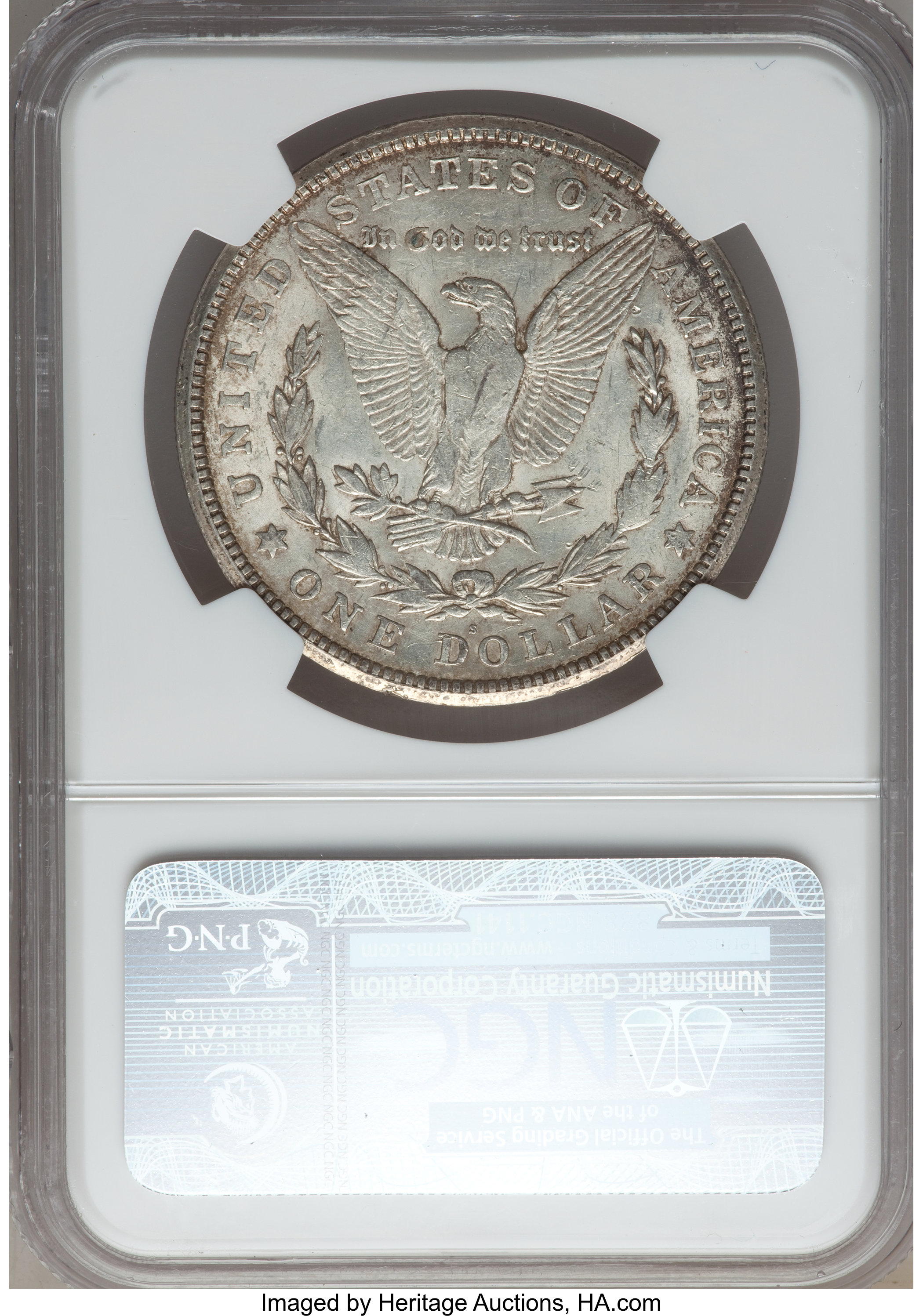 image for: 1921-S $1 Thorn Head, VAM-1B-5, Hitlist-40 AU58+ NGC. NGC Census: (0/0). PCGS Population (2/5)....