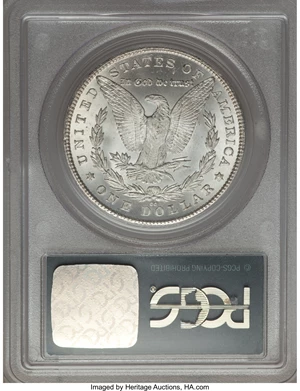 image for: 1880-CC $1 Reverse of 1879, 8/7 Dash, VAM-8, MS65 PCGS. CAC....