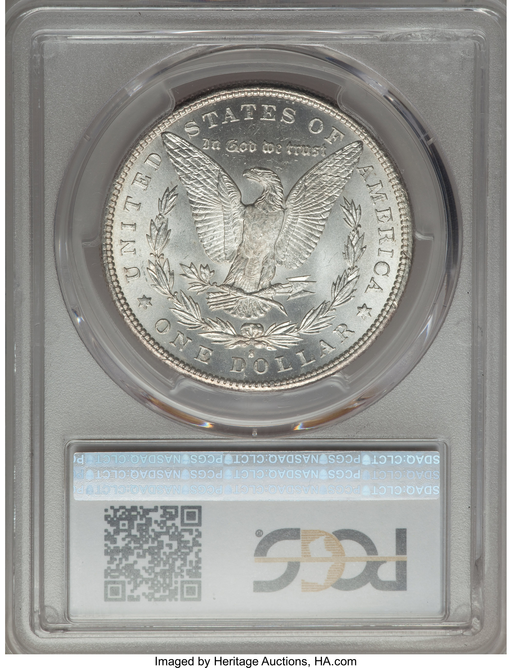 image for: 1881-S $1 VAM-54, Wounded Eagle, Hit List 40, MS65 PCGS....
