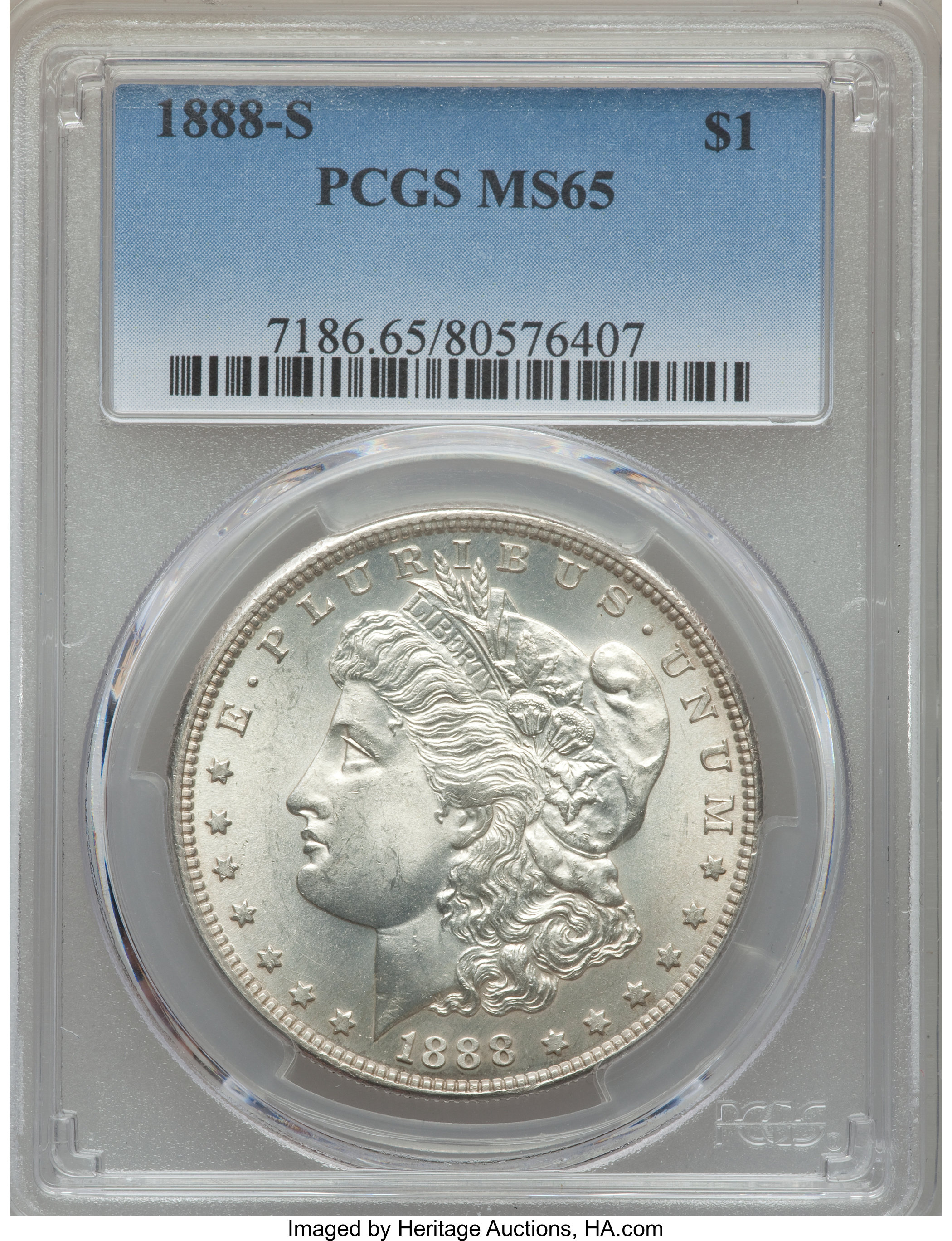 image for: 1888-S $1 Gouged Eagle, VAM-13, MS65 PCGS....