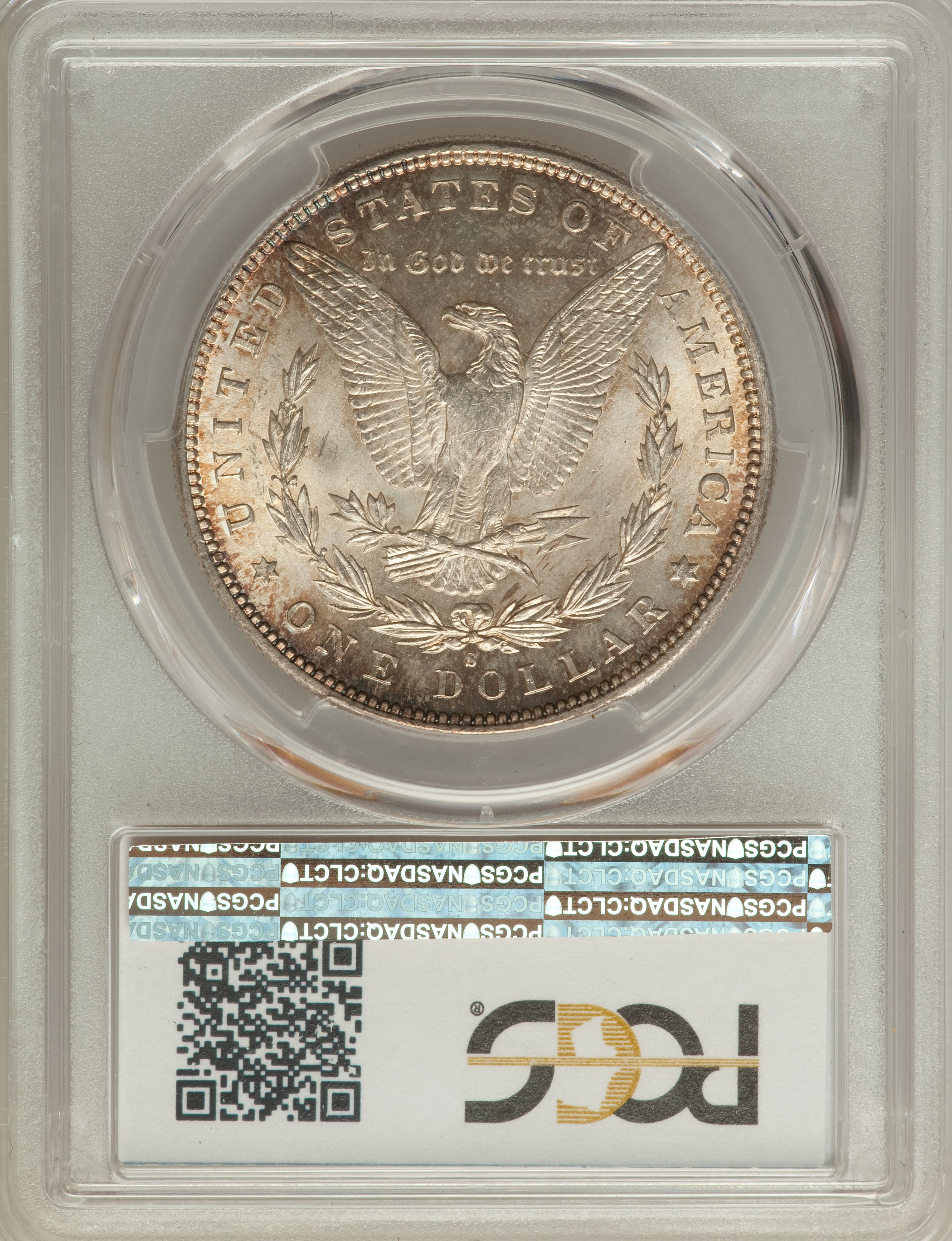 image for: 1888-S $1 Gouged Eagle, VAM-13, MS64 PCGS. Hit List. PCGS Population: (19/3). NGC Census: (0/0). CDN: $70 Whsle. Bid for pr...