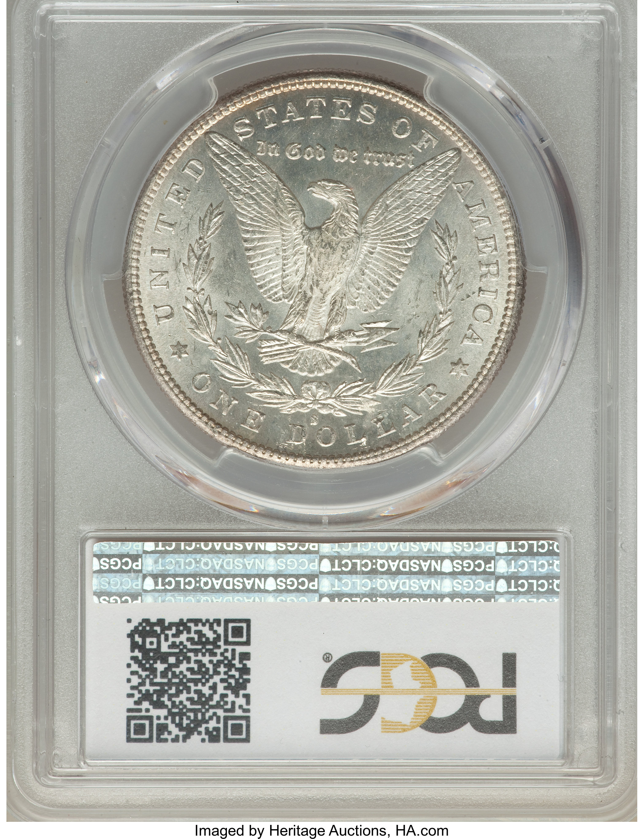 image for: 1881-S $1 VAM-54, Wounded Eagle, MS65 PCGS. A Hit List 40 Variety. PCGS Population: (8/1). NGC Census: (0/0). MS65....