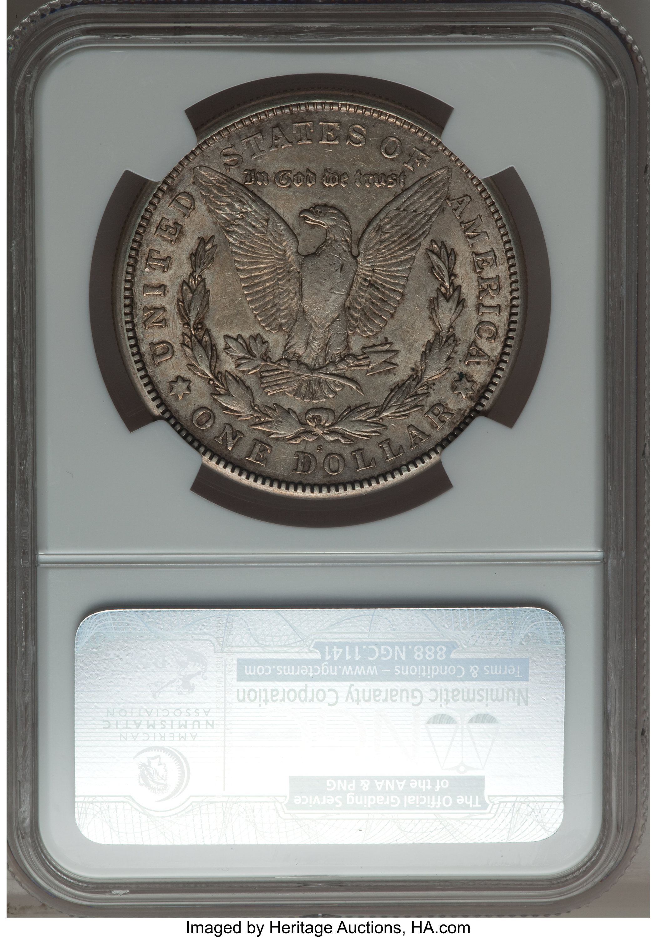 image for: 1921-S $1 Thorn Head, VAM-1B-5 AU50 NGC.  Hitlist-40. NGC Census: (0/0). PCGS Population (3/14).  ...