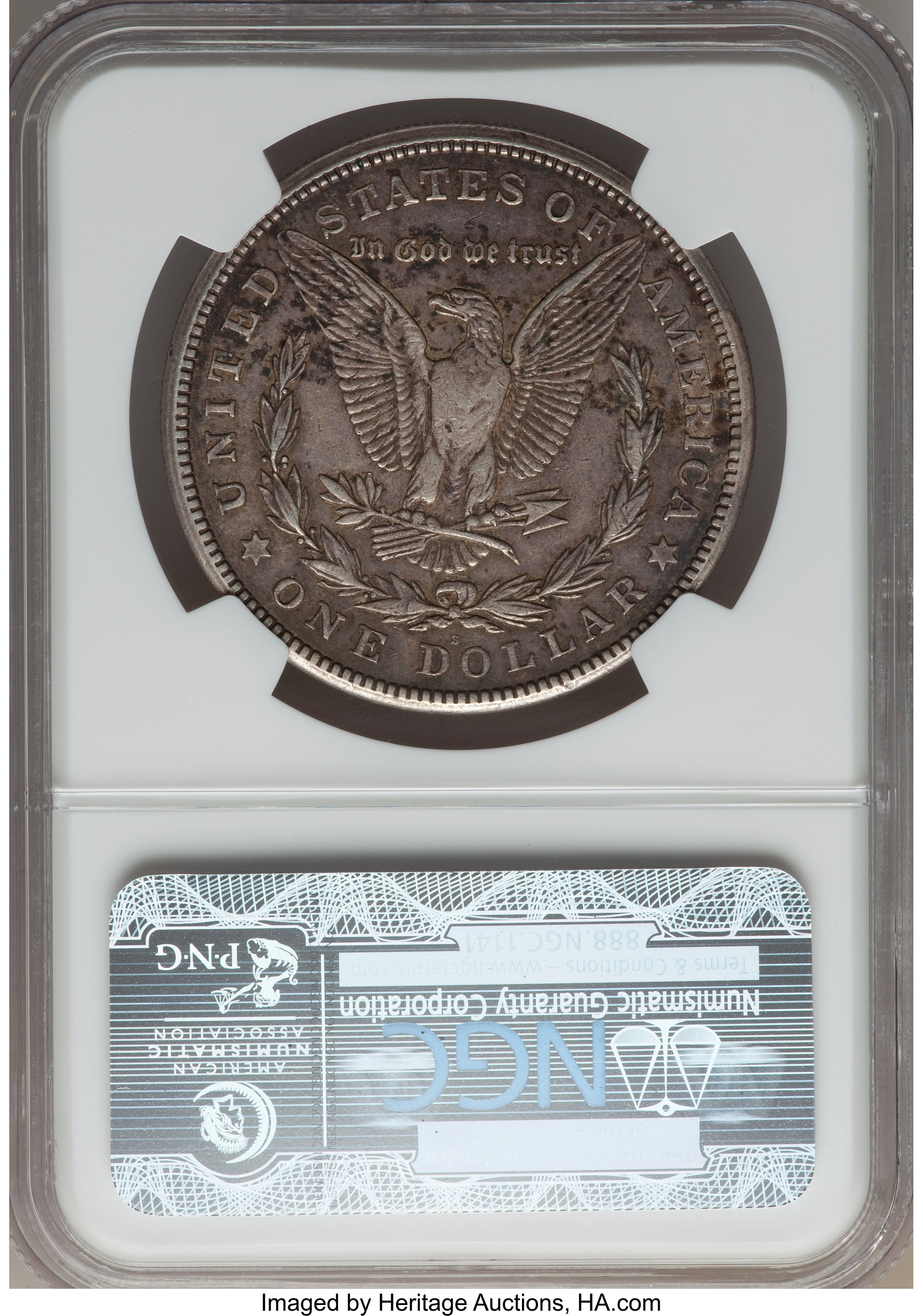 image for: 1921-S $1 Thorn Head, VAM-1B-5 AU50 NGC.  Hitlist-40. NGC Census: (0/0). PCGS Population (3/14).  ...