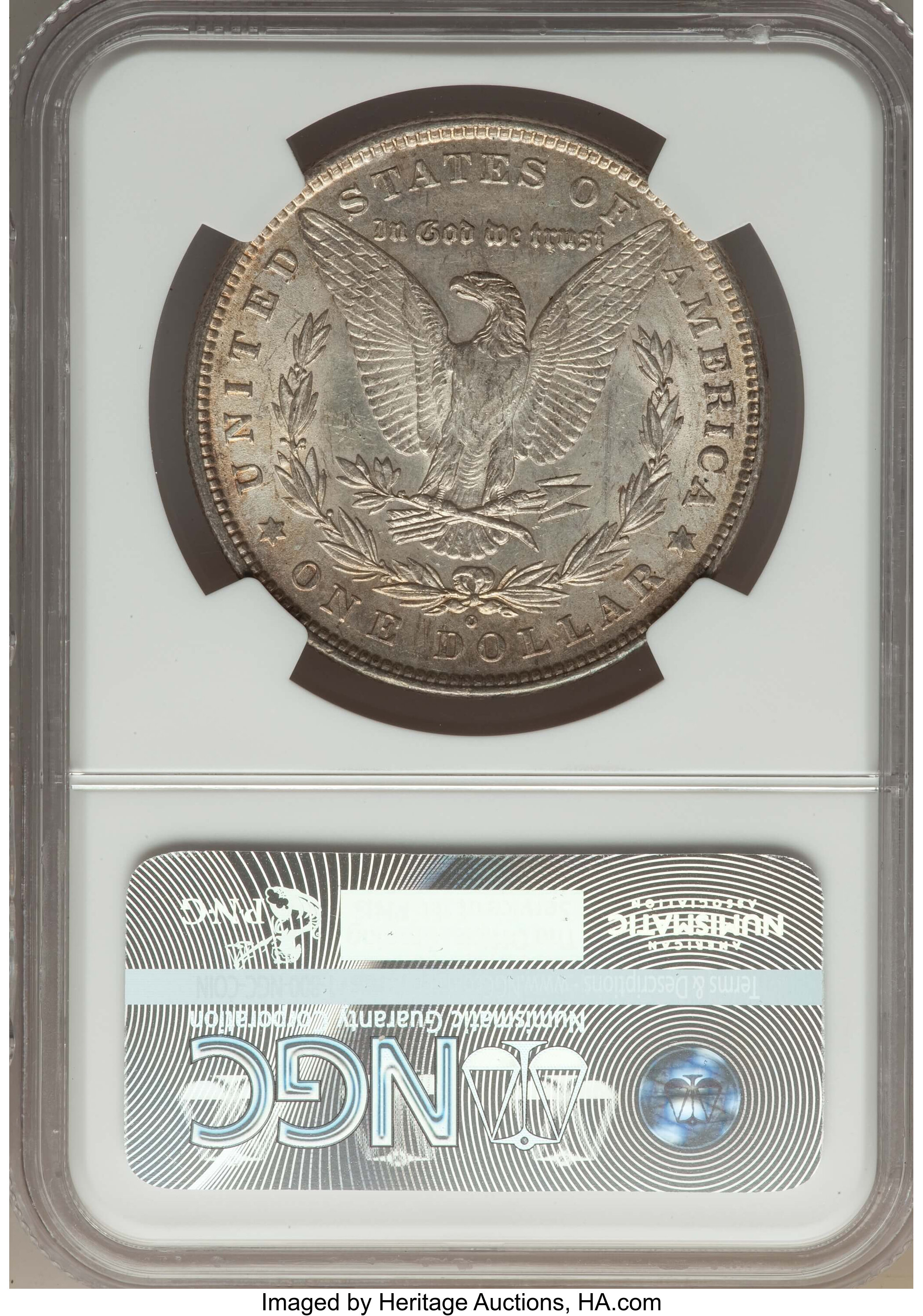 image for: 1880-O $1 8/7, Checkmark, VAM-55 MS61 NGC. HOT-50. NGC Census: (0/0). PCGS Population (4/8)....