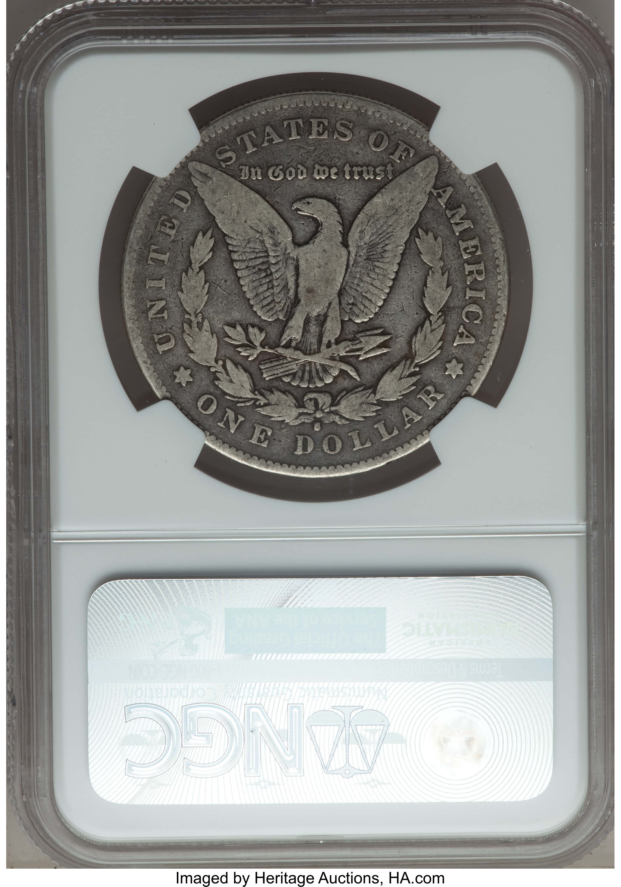 image for: 1878-S $1 Doubled RIB, VAM-77, VG8 NGC. HOT-50. NGC Census: (0/0). PCGS Population: (0/0).  Mintage 9,774,000....